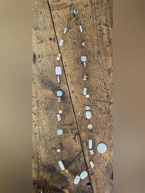 SILPADA Sterling Silver ROSE QUARTZ-WOOD-SHELL-PEARL Beaded Necklace